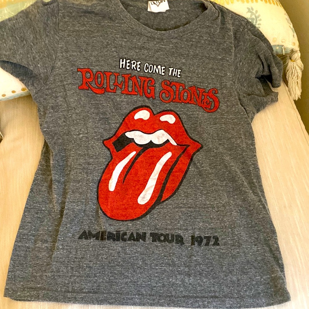 Anthropologie Let Luv Rolling Stones Tee Shirt S